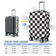 thumbnail image 6 of Balery Black And White Checkerboard Luggage Cover Protector, Scratch And Dirt Resistant, Fits 18-32 Inch Luggage - Small, 6 of 9
