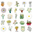thumbnail image 4 of Pegatinas de vinilo impermeables, 50 unidades por lote, pequeñas, con forma de margarita, 4 of 5