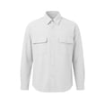 thumbnail image 4 of Top Abrigo Hombres Color Sólido Manga Larga Botón Cuello Moda Casual Verano Al Aire Libre Diario, 4 of 7