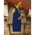 thumbnail image 5 of Ldtrchee Navy Blue Table Runner 72 Inches, Modern Pure Navy Blue Bed Runner Dresser Scarves Tabletop for Indoor Outdoor Parties/Ceremony/Banquet, 18" x 72", 5 of 8