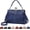 Blue, variant on Kiss Lock Tote Handbag for Women, Vintage Frame Purse with Top Handle & Crossbody Strap, Structured Leather Shoulder Bag for Work, Daily, Travel