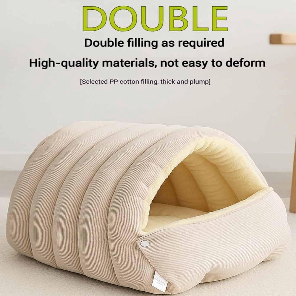 Cozy Monster Cat Bed, Pet Cave for Indoor Cats, Washable Fluffy Dog BEF, Soft and Warm Cats House Tent Bed, Calming Plush Anti-Anxiety Cuddler Beds with Removable Cushioned