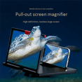 thumbnail image 3 of 4X Mobile Phone Screen Magnifier 12 Inch 3D HD Video Amplifier Stand Bracket with Movie Game Red Folding Desk Holder, 3 of 7