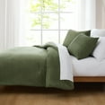 thumbnail image 3 of Lush Decor Arden Ribbed Corduroy Comforter 3 Piece Set King/ Cal King Olive - Green Bedding Set - Soft Velvet Comforter - Plush Bedding - Retro Decor, 3 of 11