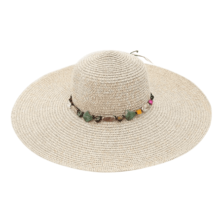 Vinsonshop Women’s Straw Beach Sun Hat – Wide Brim Floppy Hat Lightweight Foldable Packable Uv Protection Summer Travel Outdoor Cap Beige
