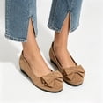 thumbnail image 5 of YOUYEDIAN Womens Flat Shoes Dress Non Slip Slip on Loafers Spring Fall Office Walking Shoes Trendy Closed Toe Orthopedic Shoes (Brown), 5 of 5