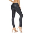 thumbnail image 2 of Sakkas Footless Ultra Slim Fit Matte Liquid Wet Look Leggings - Navy - X-Large, 2 of 6