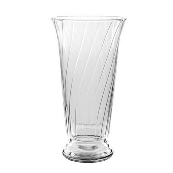 Jasvic Clear Swirled Trumpet Vase