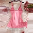 thumbnail image 4 of XWSHYW Sexy Lingerie Plus Size Solid Color Lace Babydoll Chemise Sexy Spaghetti Straps Sleeveless Bra and Panty Set Sexy Lingerie for Women Naughty for Sex, 4 of 6