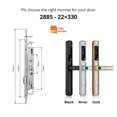 thumbnail image 2 of Door Lock, Waterproof Outdoor Finrprint TUYA APP RFID Card Code Keyless Smart Electronic Door Lock Aluminum/s Sliding ,Easy to Install, 2 of 7