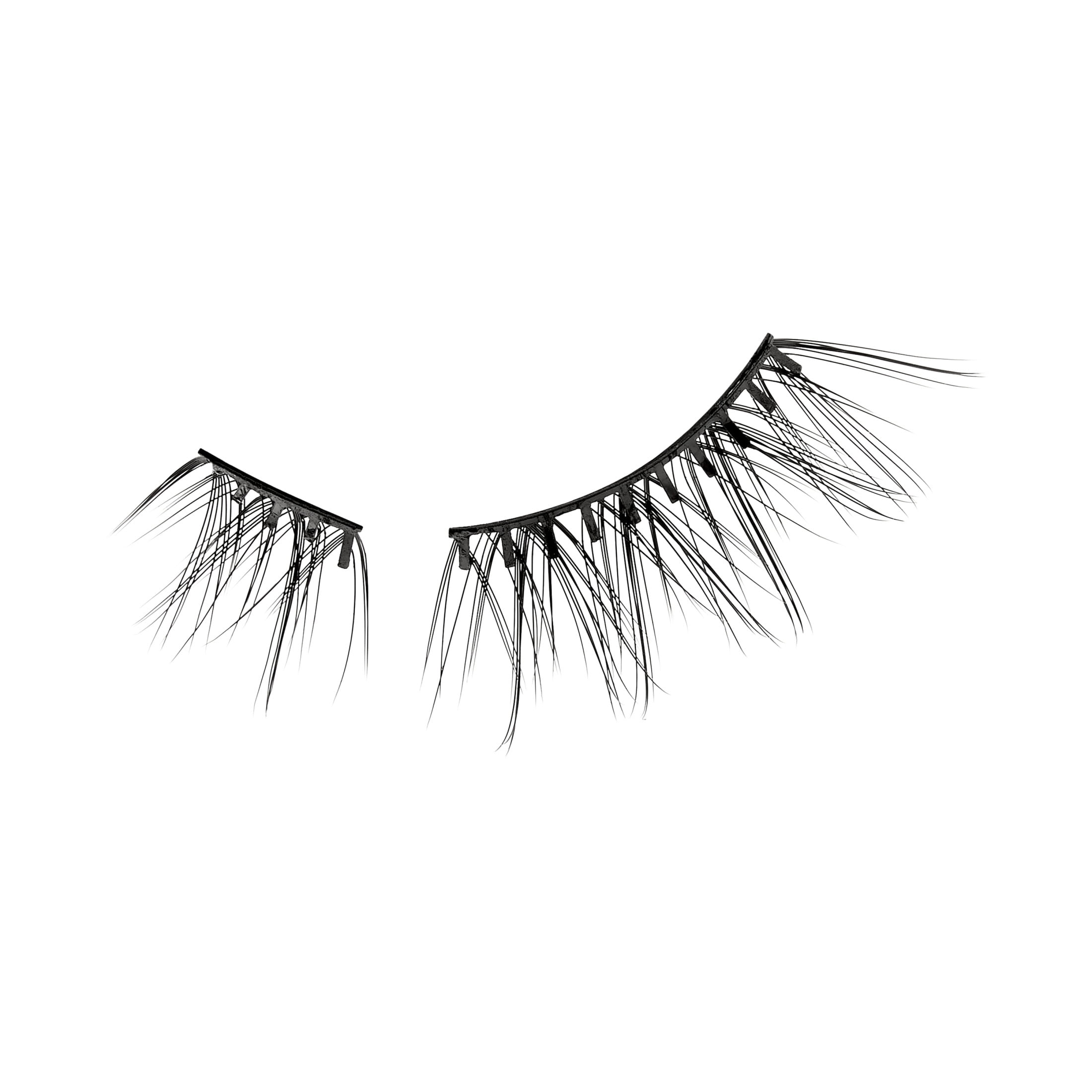 (2 pack) Kiss Impress Falsies Easy Tab Press On Self Adhesive Eyelashes, Black, 'Classy Natural'
