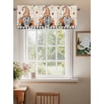 thumbnail image 2 of Fall Gnome Valances for Windows Pumpkin Fallen Leaves Vintage Black White Plaid Rod Pocket Curtains Valance Short Window Treatment Drapes for Living Room, Bedroom Bathroom 42"&nbsp;W x 12" L, 2 of 5