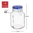 thumbnail image 2 of Bormioli Rocco Fido Collection, 2 Pack, 67.75 Oz. Food Storage Glass Jars, Airtight Rubber Seal & Glass Lid, With Stainless Wire Clamp,Made In Italy, Dishwasher Safe, BPA Free, 2 of 6