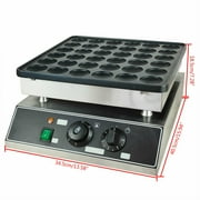 Miumaeov 36 Holes Non-stick Donut Maker Machine Mini Dutch Pancakes Maker Baker Machine Iron 15.94D x 13.38W x 7.28H