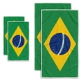 thumbnail image 1 of GOGREEN Paquete de 4 Toallas de Playa Brazil Grandes, Toallas Libres de Arena para Viaje, Toallas de Playa de Secado Rápido y Absorbentes para World Cup 2026 Alberca Yoga Gimnasio Acampar, 1 of 7