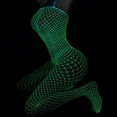 thumbnail image 2 of REORIAFEE Women Sexy Lingerie Stockings Women Sexy Teddy Babydoll Nightie Luminous Fishnet Stockings Luminous Glowing Fishnet Socks Glow Tights Fishnet Tights Green1 One Size, 2 of 6