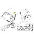 thumbnail image 5 of 51137128158 Right Front Windshield Post Trim for R50 R52 R53 2001-2008 Window A-Pillar Black Trim C, 5 of 5