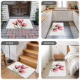 thumbnail image 6 of Pink Tulip Door Mat Indoor Outdoor, Modern Blossom Pastel White Floral Petal Non Slip Welcome Mat with Rubber Backing, Absorbent Fabric Front Door Mats Entryway Rug for Home Patio Entrance 24"x36", 6 of 9