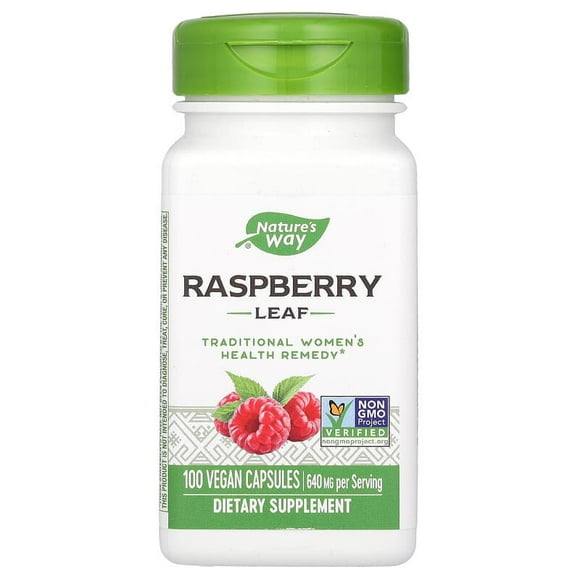 Nature's Way | Raspberry Leaves 400Mg 100 Caps | Hojas de Frambuesa, 100 Cápsulas, Suplemento para el apoyo en la salud de la mujer