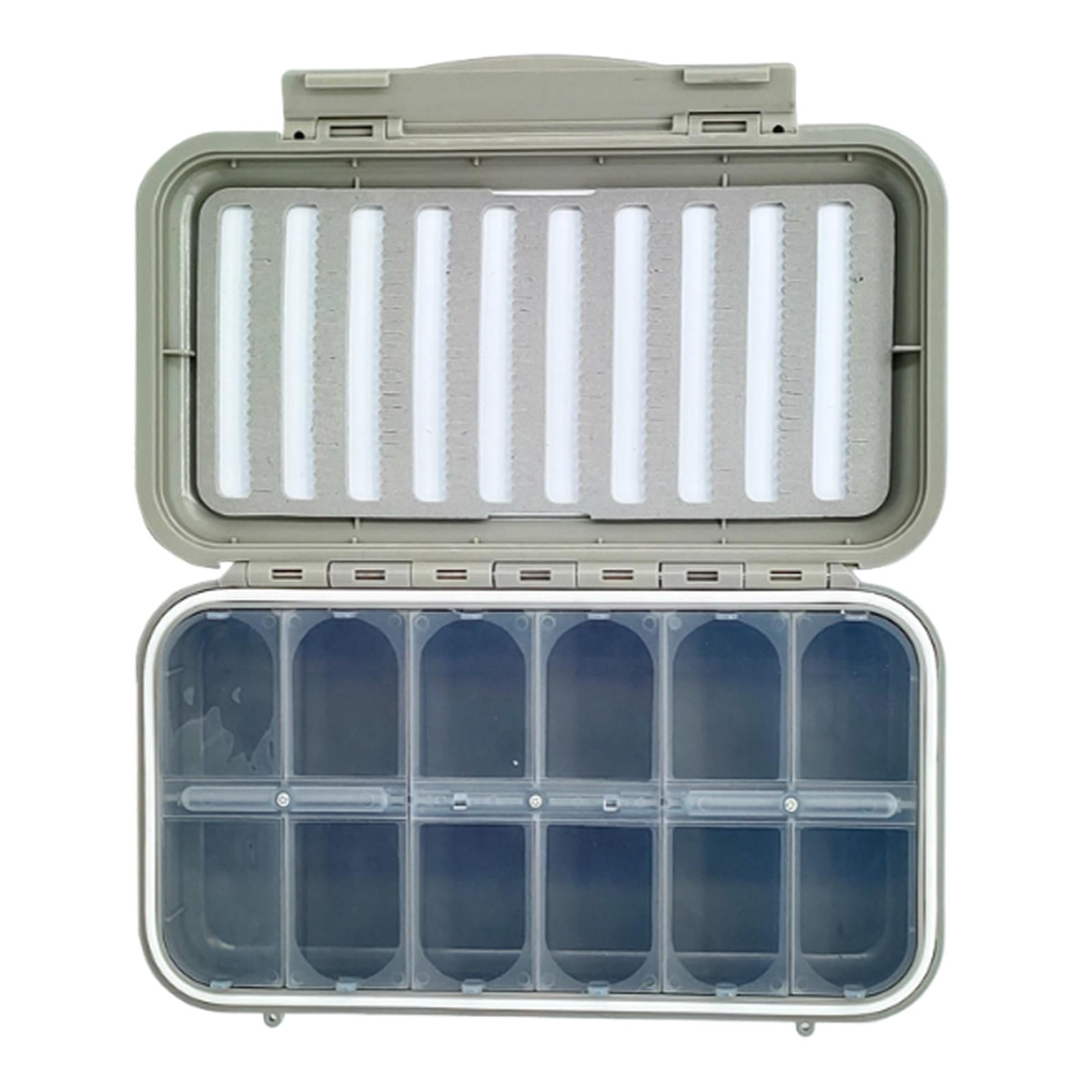 Dualoai Fishing Tackle Box Baits Storage Case Hooks Organizer Waterproof Fly Fishing Box