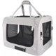 thumbnail image 1 of Bolsa de transporte para perros, gris, 1 unidad, tamaño M, bolsa de transporte plegable para perros con cuenco para mascotas, perros y gatos, 1 of 5