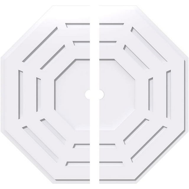 Ekena Millwork CMP36WN2-02000 36 in. OD x 2 in. ID Square Westin Architectural Grade PVC Contemporary Ceiling Medallion - 2 Piece