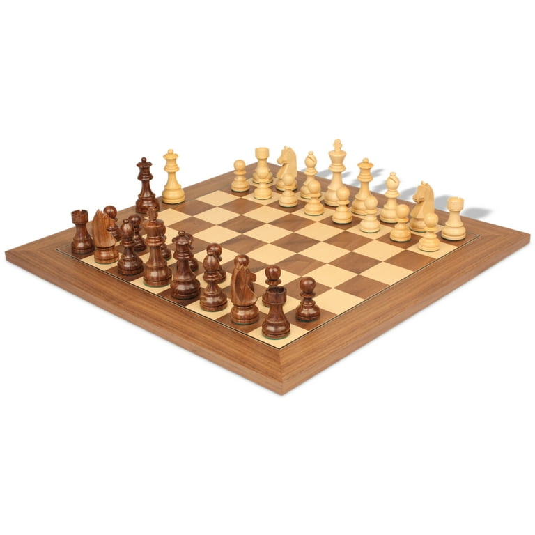 Chess Pieces German Knight | Staunton | 95 mm | Boxwood & Acacia