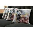 thumbnail image 5 of Ambesonne Paris Throw Pillow Cover 4 Pack, Fashion Girl Graffiti, 24", Multicolor, 5 of 5