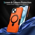 thumbnail image 5 of Decase for iPhone 15 Plus with  Built-in Ring Holder Stand Case,Military Grade Shockproof Protective,Slim Rugged Anti-Scratch Non-Slip Hard Phone Cover Case for iPhone 15 Plus,Orange, 5 of 9