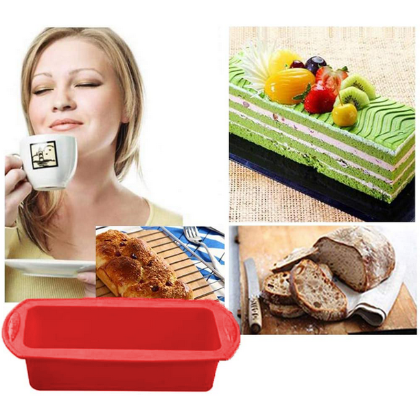 Moule à pain en silicone, moule à pain en silicone, moule à pain  antiadhésif pour gâteaux faits maison, sans BPA et passe au lave-vaisselle,  2 pièces 