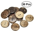 thumbnail image 3 of NUOLUX Buttons Sewing Wooden Holes Shell Crafts Button 15Mm Round 4 Snap Diy Printed Studs Vintage Colored Decorations, 3 of 6