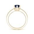 thumbnail image 2 of ANGARA Natural 1.55 Ct Tapered Shank Oval Solitaire Sapphire Ring in 14K Yellow Gold for Women (Size-8x6mm) | September Birthstone, Anniversary, Jewelry Gift for Women | Natural Blue Sapphire Ring, 2 of 10