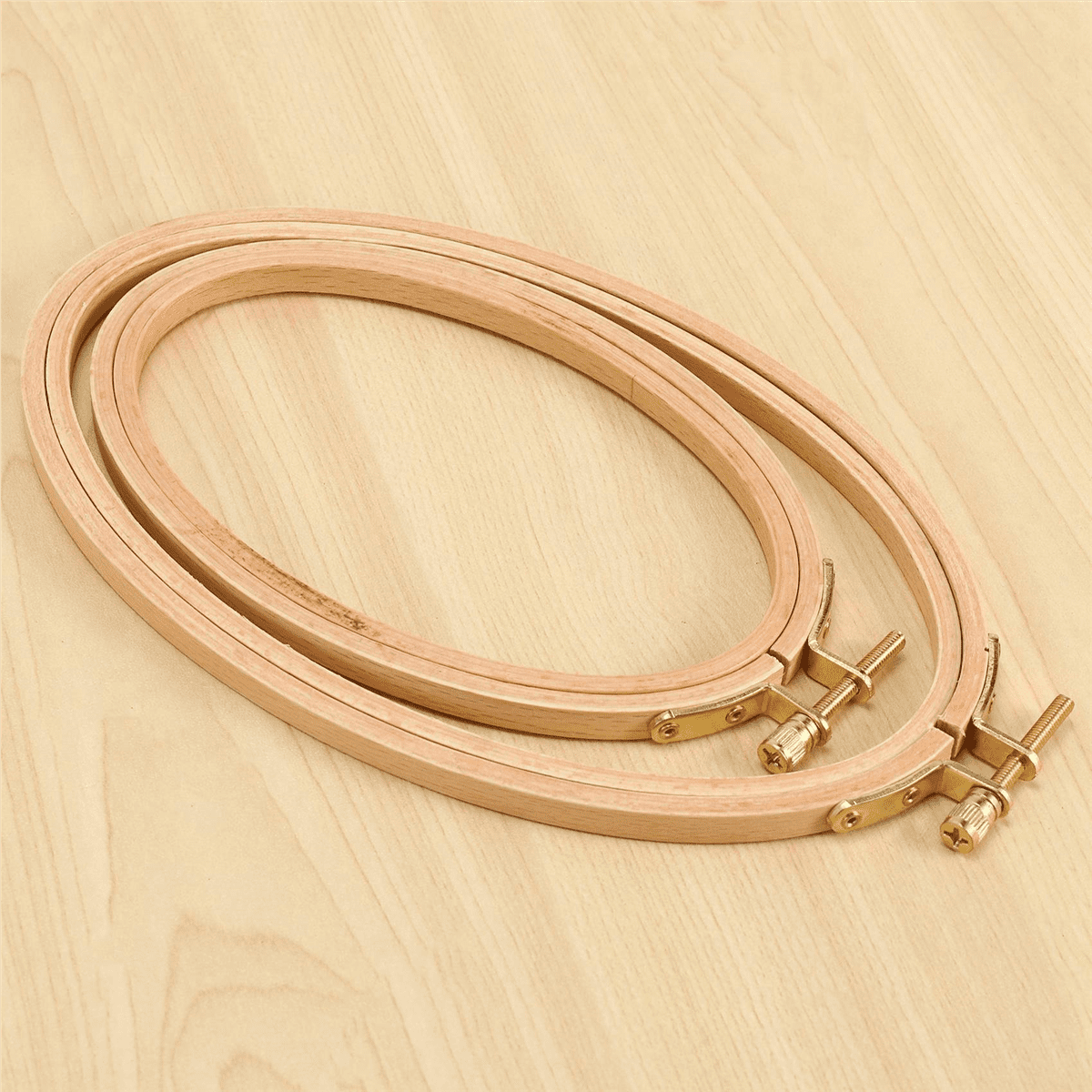 20 Pieces Oval Embroidery Hoops Include 10 Piece 8.3 X 5.4 Inch and 10 Piece 6.3 X 4.1 Inch Hoops Ring