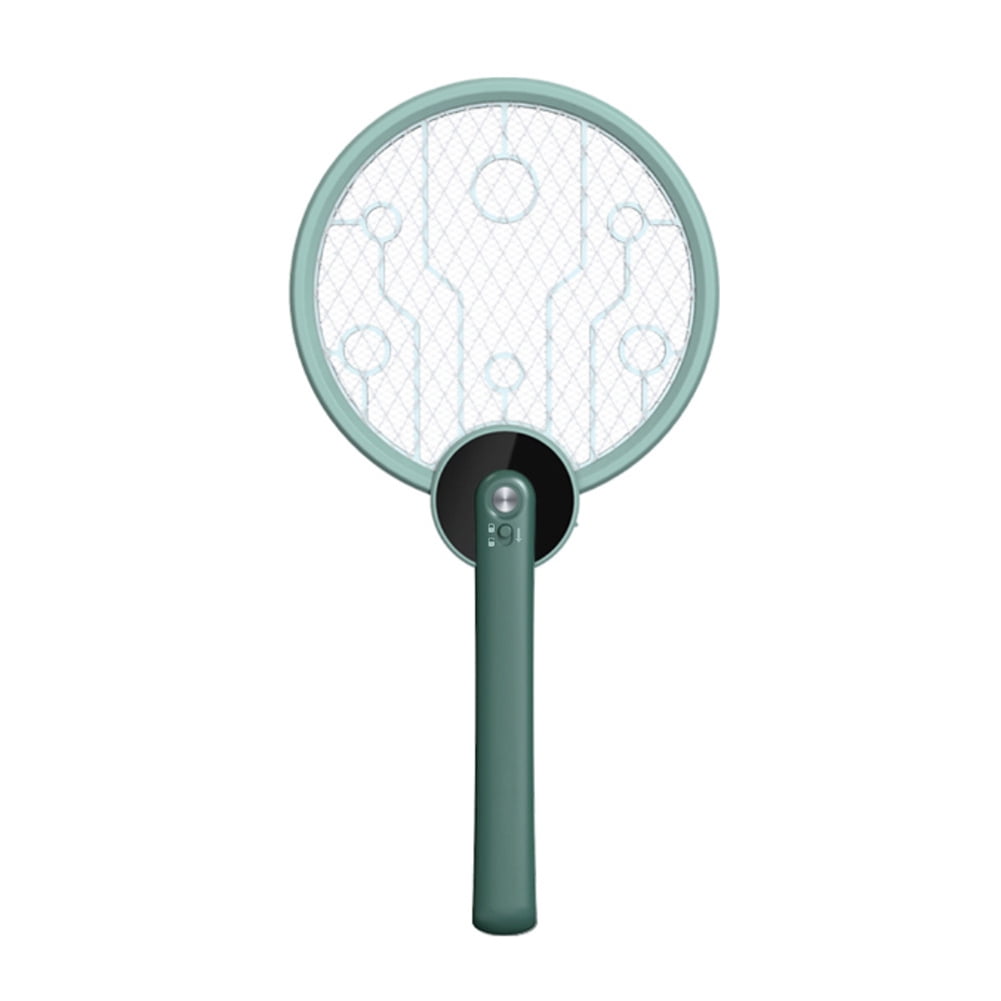 Electric Fly Swatter Bug Zapper, Folding Fly Killer Racket for Home, Gren