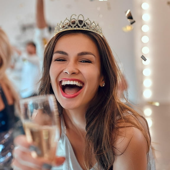 Raindrops  Birthday Headpiece and Strap Elaborate Crown Design