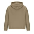 thumbnail image 5 of ZCFZJW Mens Fashion Hoodie Tops Trendy Rugball ECG Pattern Graphic Long Sleeve Drawstring Hooded Pullover Sweatshirts Lightweight Comfy Holiday T-Shirts with Pocket Khaki XL, 5 of 7