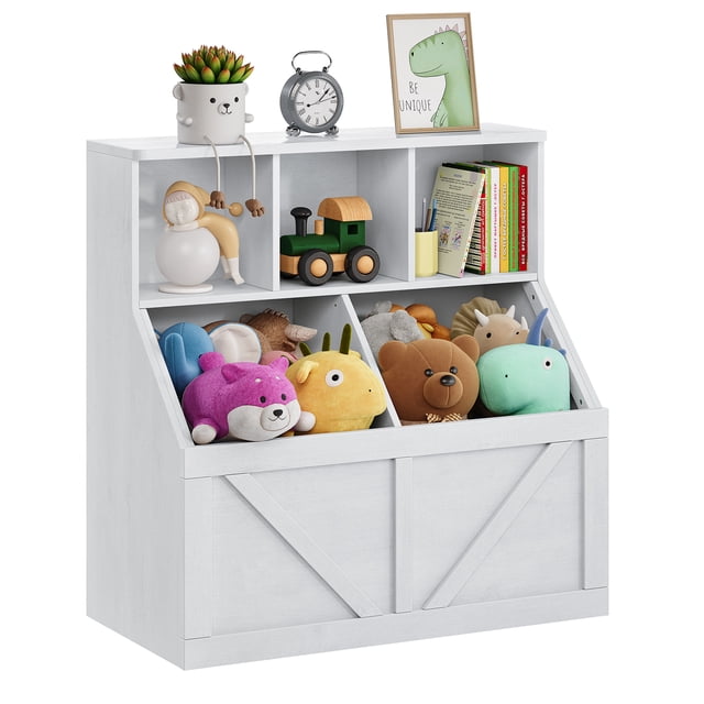 Organizador Estable y Seguro para Juguetes Infantiles, Gabinete Multiusos para Sala de Juegos, Dormitorio y Guardería, Materiales Seguros