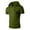 Army Green, variant on HomeDM Men's Workout Shirts with Hoods, Athletic Muscle Short Sleeve Running Slim Fit Tee Shirts, Army Green