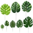 thumbnail image 1 of 10Pcs Artificial Monstera Turtle Leaf Plant Background Wall Party Decoration, 1 of 8