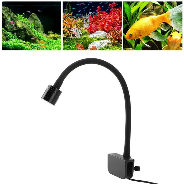 Aquarium Lampe à Pince Économe en Énergie Ampoules LED 360 Degrés Réglable pour Votre Réservoir d'Eau