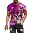 thumbnail image 3 of DDAPJ pyju Big and Tall T-shirts for Men Mardi Gras Mask Graphic Tees Carnival Party Short Sleeve Tops Summer Casual Fashion Hipster Tee Shirts X-Hot Pink XXXXXL, 3 of 4
