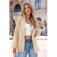thumbnail image 3 of Blazer PRETTYGARDEN Beige Manga Larga Solapa Clásica XL, 3 of 8