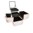 thumbnail image 4 of Impressions Vanity SlayCube Portable Makeup Travel Case with Adjustable Dividers (Pink Sparkle), 4 of 4