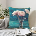thumbnail image 6 of Kll Flowers In Glass Vase Decorative Throw Pillow Covers Velvet Soft For Couch Sofa Bedroom Living Room Outdoor -18"X18", 6 of 8