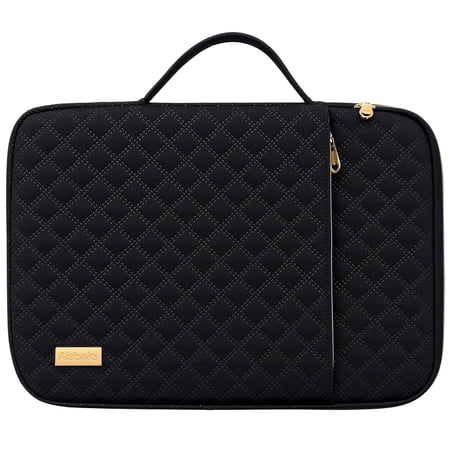 Aisboks 15.6-16'' Laptop Sleeve Case, Classic Slim Laptop Bag with Gold Metal Logo, Professional Protective Computer Cover for MacBook Pro 16, Dell XPS 16, HP, Lenovo, Asus, Black