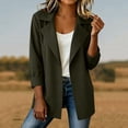 thumbnail image 2 of Jackets for Women Solid Color Spring Autumn Casual Button Down Long Sleeved Windbreaker Coat Fall Winter Track Jackets with Pockets 2026 Fall Coat Tops, 2 of 7