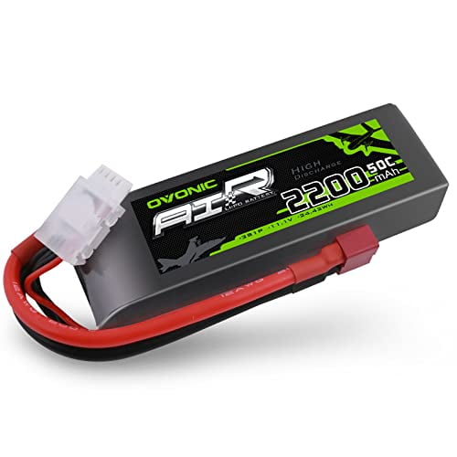 Ovonic 3S Lipo Battery 50C 2200mAh 11.1V Lipo Battery with Dean-Style T Connector for RC Airplane Quadcopter Helicopter FPV Drone