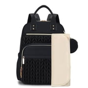 Diaper Bag Backpack for Moms & Dads Large Capacity Baby Travel Bag with Changing Pad, Stroller Straps, Insulated Bottle Pockets Unisex Nylon Diaper Organizer