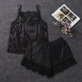 thumbnail image 4 of Biekopu Women's Summer Suspender Pajama Set, Loose Cut Out Lace V-Neck Top+Elastic Waistband Shorts,S/M/L/XL, 4 of 8