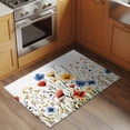 thumbnail image 2 of Spring Flowers Front Door Rugs 2x3 ft Blue Red Yellow Floral Plant Small Rug for Entryway Non Slip Washable Bathroom Door Mat Absorbent Floor Mat for Indoor Entrance, 2 of 9